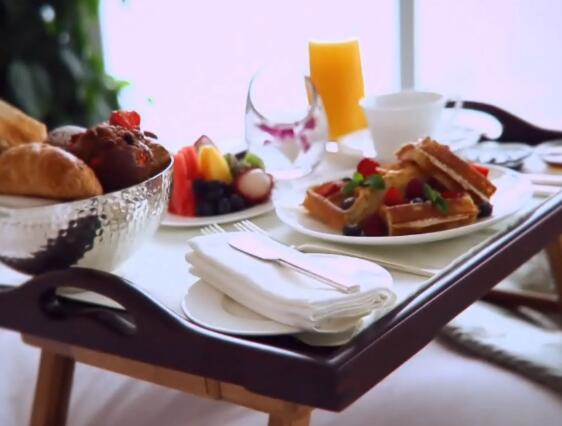 酒店丰富的早餐实拍片段