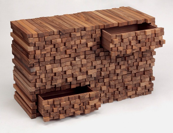 木条拼凑式橱柜
