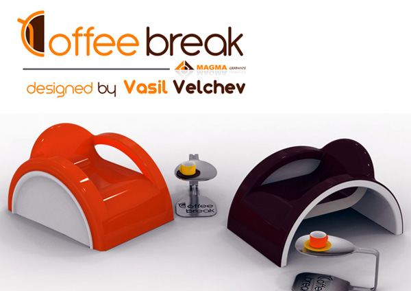 Coffe Break:灵感来自咖啡杯勺的桌椅设计