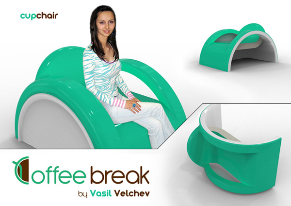 Coffe Break:灵感来自咖啡杯勺的桌椅设计