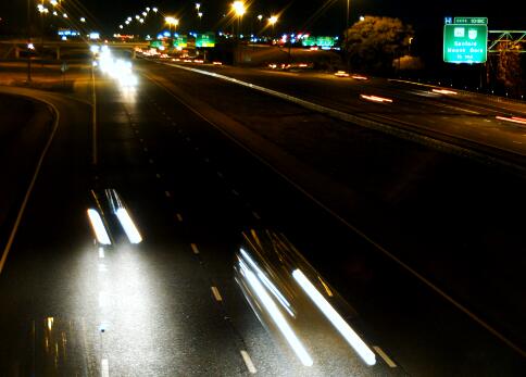 纵横的道路夜景实拍片段