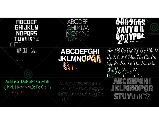 10款頗具創意的字母數字演繹動畫AE源文件