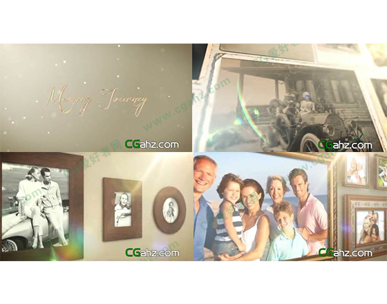 温暖优雅的家庭纪念相片墙AE模板