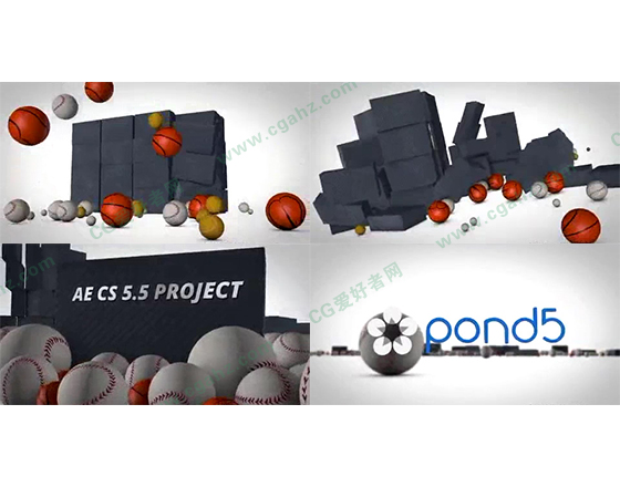 3D效果的球类体育运动栏目包装效果