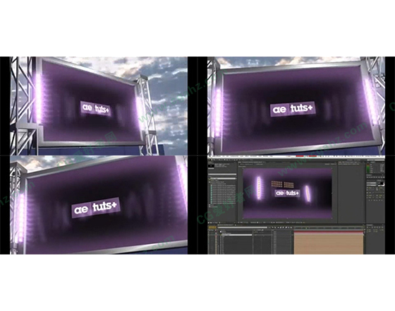 足球場上的大屏幕,視頻教程+AE源文件