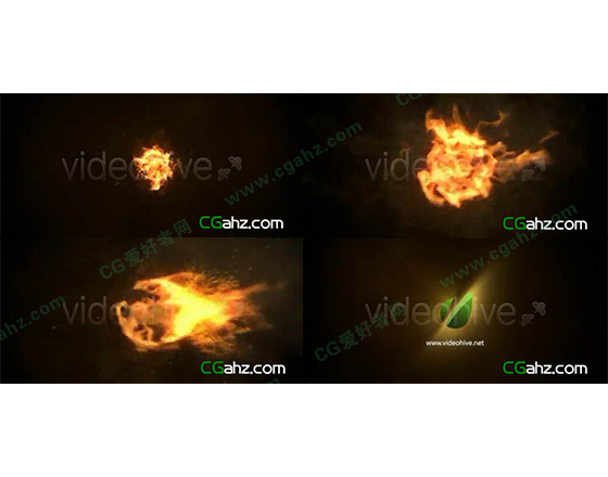 震撼的火焰logo揭示片頭AE工程