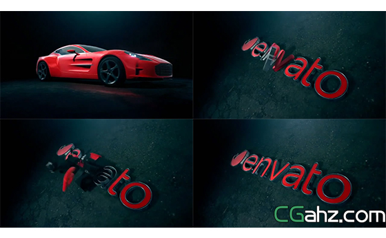 豪華汽車演變企業立體LOGO標志AE模板