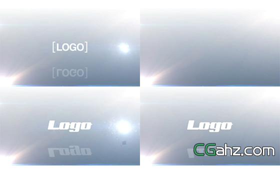 简约运动灯光条纹滑动LOGO展示片头AE模板
