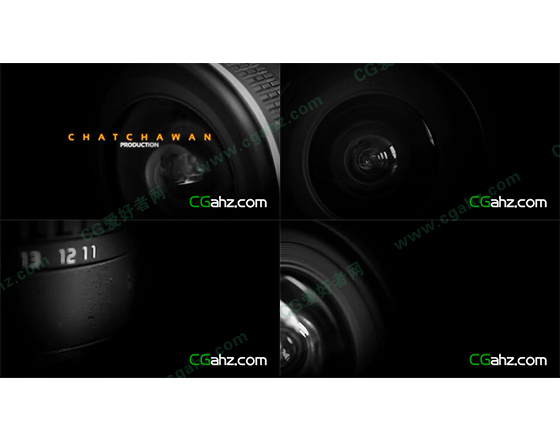 相机镜头主题的摄影工作室宣传片头AE模板