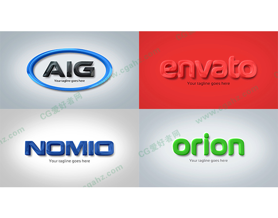 简洁的清洁公司标志LOGO演绎AE模板