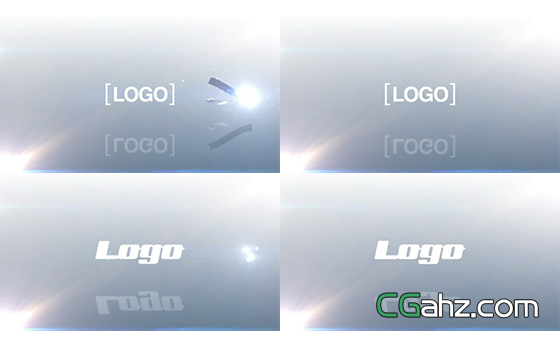 时尚简约运动灯光条纹滑动LOGO展示AE模板