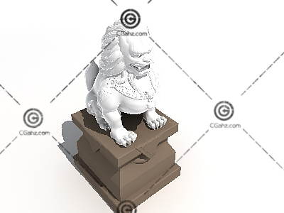 石狮子3D模型下载