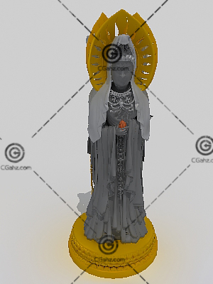 观音雕像3D模型下载