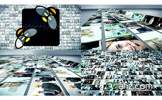 创意折叠视频照片墙展示AE模板