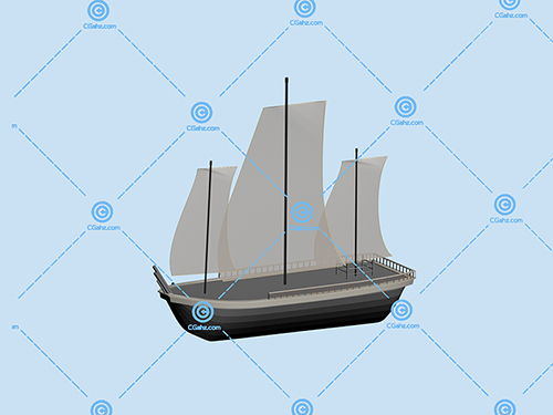 帆船3D模型