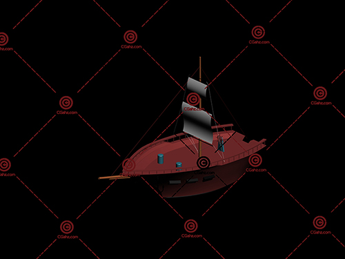 铁帆船3D模型
