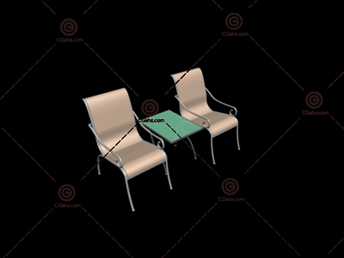 成套的椅子3D模型