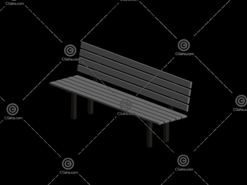 常见的公园休息椅3D模型下载