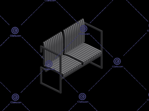 双人休息椅3D模型免费下载
