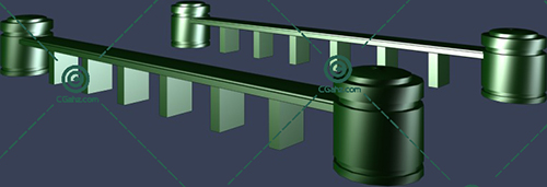 结构简单的栏杆3D模型下载