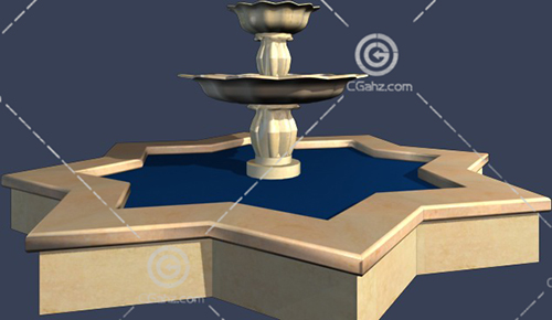 常见的广场喷泉3D模型下载