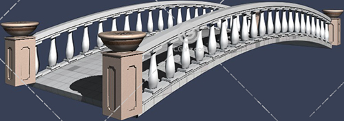 石材结构的小桥3D模型下载