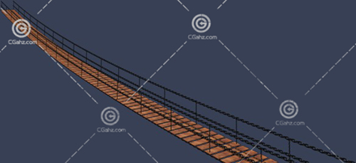铁索桥3D模型下载