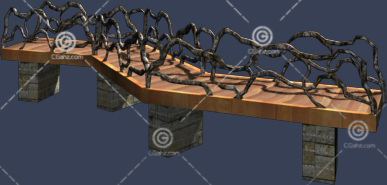 带有护栏的小木桥3D模型下载