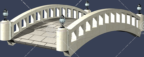 拱形石桥3D模型下载