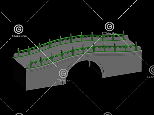结构简单的小拱桥3D模型下载