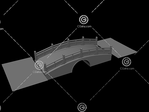 现代小拱桥3D模型下载