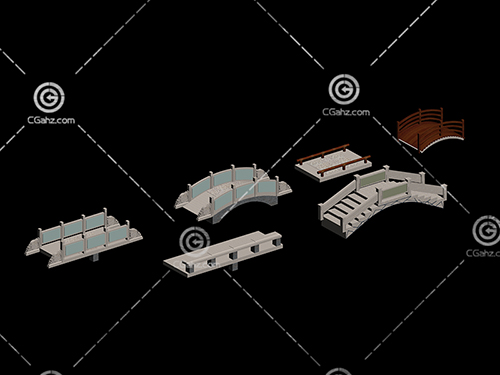 六座不同的桥3D模型下载