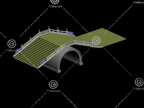 带桥洞的桥3D模型下载
