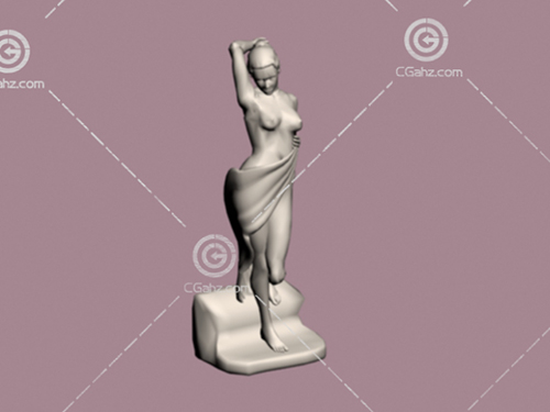 女性人体雕塑3D模型下载