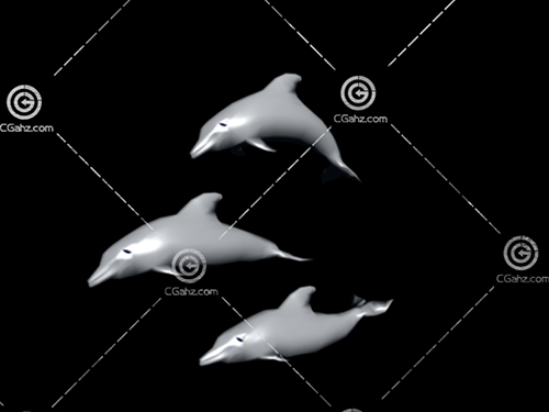 海豚雕塑3D模型下载