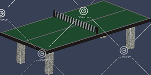 乒乓球桌3D模型下载