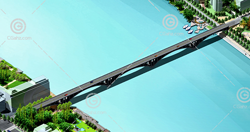 常见的跨江大桥3D模型下载