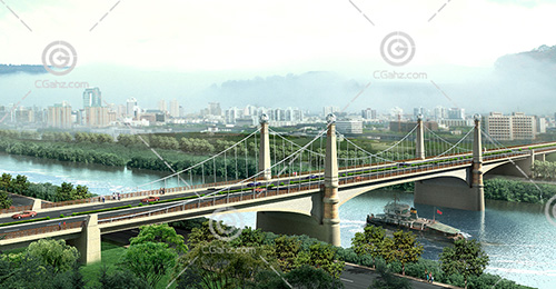 过江桥3D模型下载