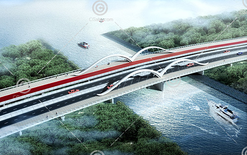 过江大桥3D模型下载
