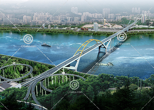 常见的跨江大桥模型下载
