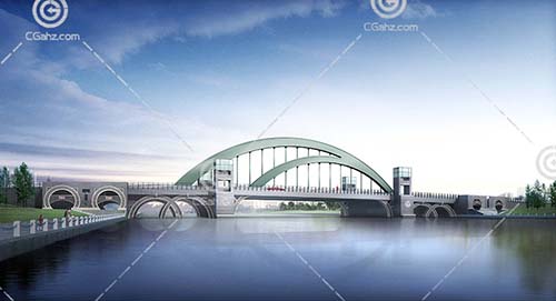 常见的过江桥3D模型下载