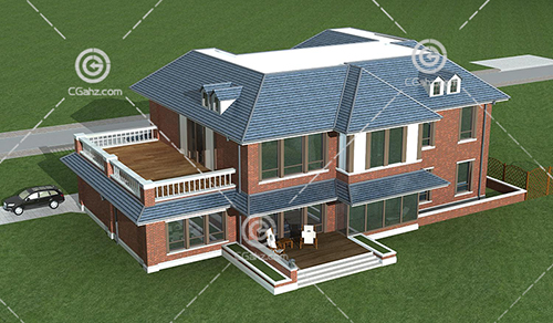 简单的别墅3D模型下载