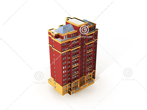 结构简单的高层住宅3D模型下载