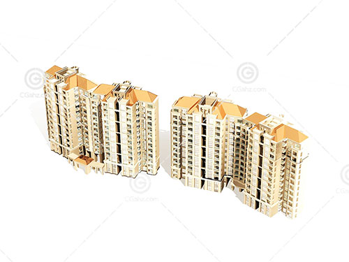 常见的现代高层住宅3D模型下载