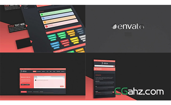 網頁設計或網站開發的演示宣傳片AE模板