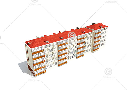 常见简单的多层住宅3D模型下载