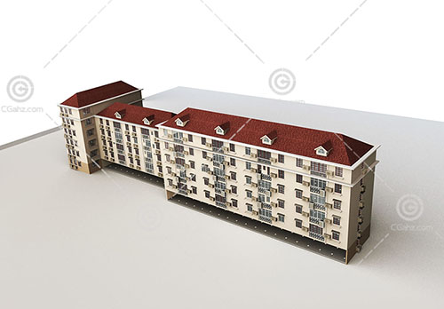 连通的多层住宅3D模型下载