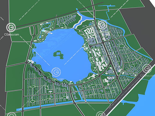 大型规划用地3D模型下载